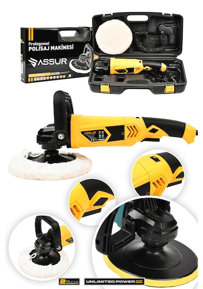 Assur ASR406-02-07 180 MM Pasta Cila Polisaj Zımpara Sarı