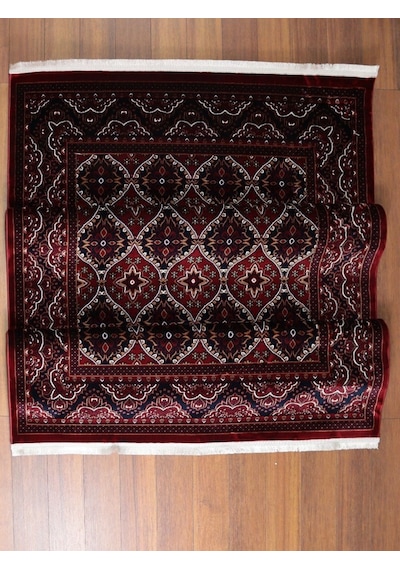 Nakış Serisi Kırmızı Zeminli Klasik Motifli Şık Salon Halısı Af308 Red Çok Renkli