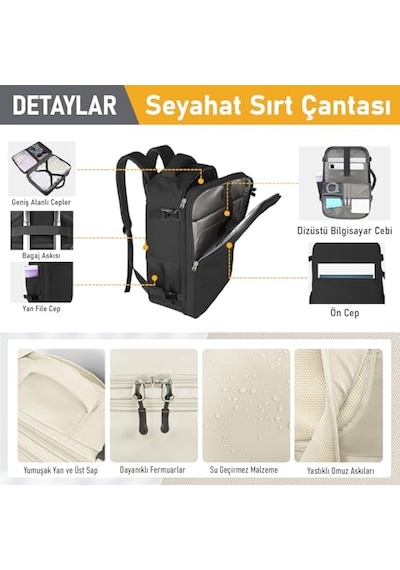 Laptop Sırt Çantası, Seyahat Çantası Hafif El Çantası Küçük Bavul Valiz, Uçak Onaylı Kabin Çantası, Erkek Diğer