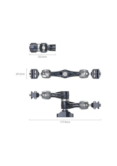 Smallrig 4899 Rosette Magic Arm 7'' 3/8 -16 Arrı Konumlandırma Vidası