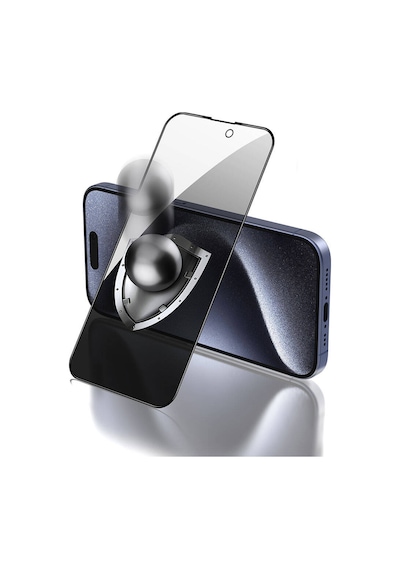 Apple iPhone 15 Pro Max Uyumlu Zore Rika Premium Privacy Temperli Cam Ek
