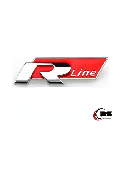 R-Line Cıvatalı Panjur Arması Paslanmaz Krom Kaplama Metal Arma