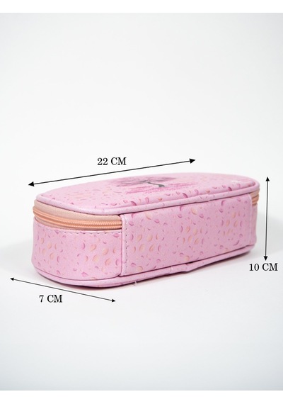 Kalem Kutusu Oval Tasarım Tek Bölmeli Sakura Temalı Vegan Deri Kalemlik Onesize