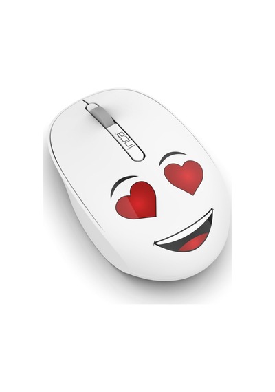 Inca Wenny Iwm-245bt Desing 3d Wireless Mouse- Beyaz, Sevimli Emoji Karakterli,2.4 Ghz Nano Usb,ergonomik Zarif Kullanım Şekli, Konforlu Dokunuş Hissi,1200 Dpi, 10m Çekim Mesafesi,uyku Modu