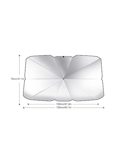 Tcherchi Katlanabilir Araba Ön Cam Güneş Koruyucu Şemsiye - 79x120x135cm