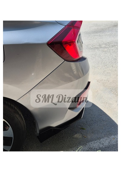 Honda Civic Fc5 Uyumlu Arka Flap Seti - Parlak Siyah Piano Black Tampon Bıçağı Plastik Sağ-sol Takım