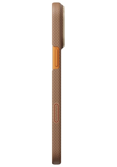 İphone 17 Pro Uyumlu Kılıf M-safe Özellikli Aramid Fiber Pitaka Horse Painting Serisi Kapak Gold
