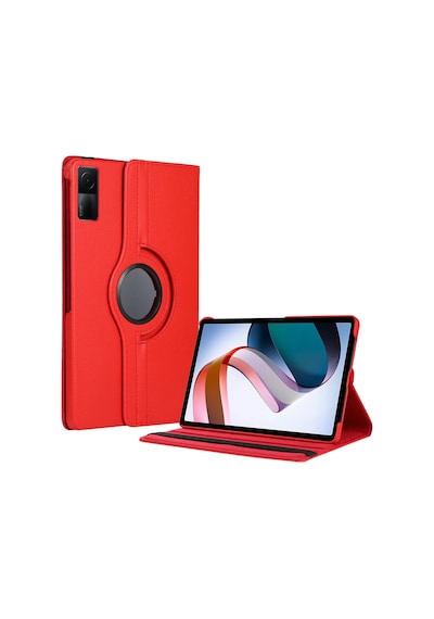 Xiaomi Uyumlu Redmi Pad Zore Dönebilen Standlı Kılıf-Kırmızı Kırmızı