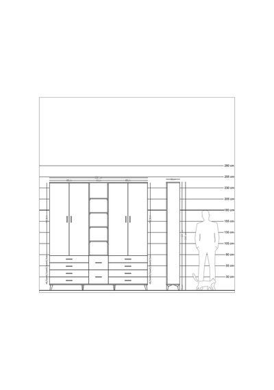Arges Dolap 9 Raflı 10 Çekmeceli 2 Askılı 220x30x243 Antrasit-antrasit/antrasit Antrasıt/antrasıt Arges Dolap 9 Raflı 10 Çekmeceli 2 Askılı 220x30x243 Antrasit-antrasit/antrasit Antrasıt/antrasıt