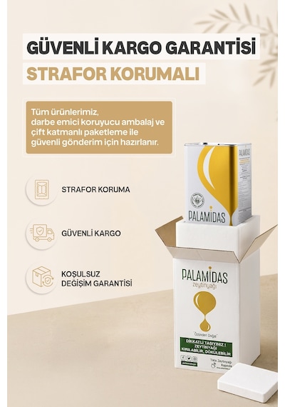Palamidas Yeni Hasat Soğuk Sıkım Zeytinyağı Teneke 5 L