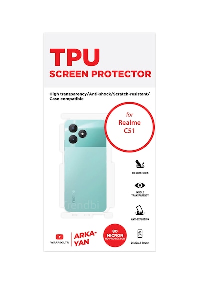 Realme C51 Arka Ve Yan Koruyucu Tpu Film