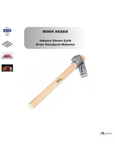 Sait Demirci Minik Keser, Ahşap Saplı Dövme Çelik Pratik Profesyonel Seri İş Keseri
