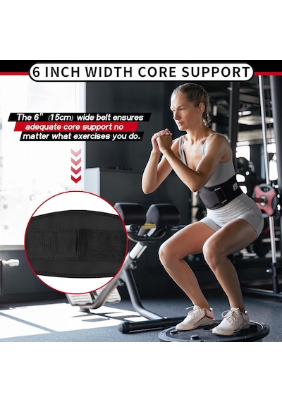 Weight Lifting Belt - Great For Squats, Lunges, Deadlift, Thrusters - Men And Women - 6 Inch Black/camouflage