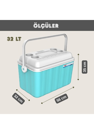 32 Lt Buzluk Termos 1015 Cooler Box Açık Mavi-322