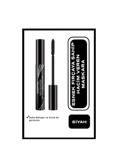 Essential Hacim Veren Maskara Siyah Ve Flash Liner Bordo Eyeliner Makyaj Seti