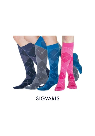 Sigvaris Shades Socks Kadın Diz Altı Varis Çorabı, Renkli, Desenli Ten Rengi Standart M Kapalı Kısa