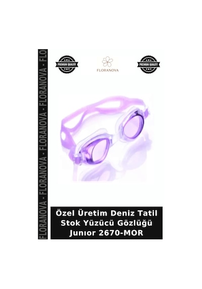 Özel Üretim Deniz Tatil Stok Yüzücü Gözlüğü Junıor 2670-mor