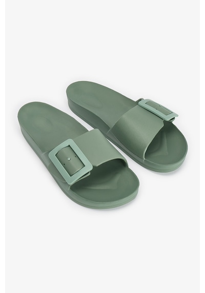 Penti Yeşil Big Buckle Terlik