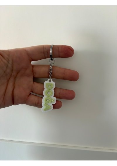 Kişiye Özel İsimli Suluk Anahtarlığı / 3d Baskı Açık Pembe