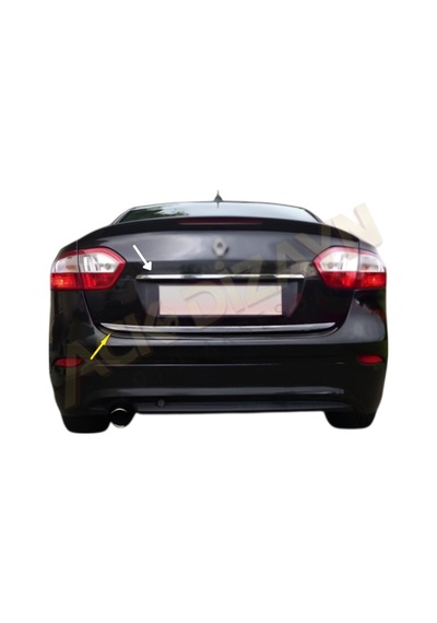 Renault Fluence 2'li Arka Krom Seti Bagaj Çıtası+ Bagaj Alt Çıtası A+ Paslanmaz