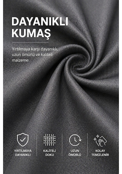 Bahçe Mobilya Brandası 200 150 75 Cm Masa Sandalye Koruma Örtüsü Gri Kılıf Su Geçirmez