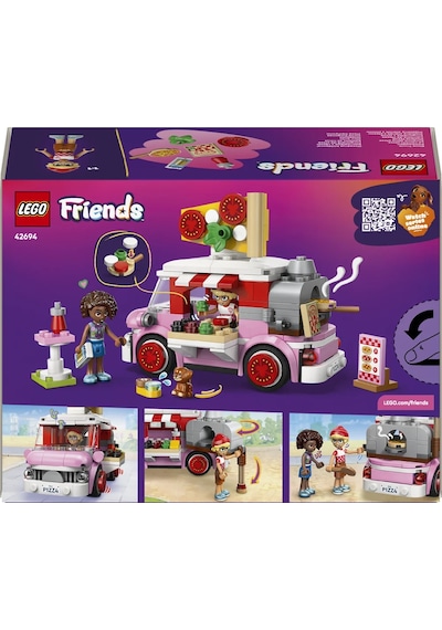 LEGO® Friends Pizza Kamyonu 42694 - 6 Yaş ve Üzeri Çocuklar için Mini Bebek İçeren Yaratıcı Oyuncak Yapım Seti (190 Parça)