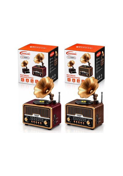 Solar - İbreli Gramafon Radyo - Retro Am - Fm - Sw Usb - Type-c Sarjlı Bt - Tf - Usb Speaker Yg-7020bts 5570