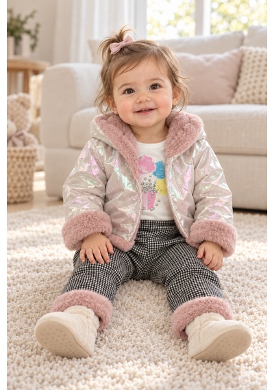 Ahengim Kız Bebek 3 Parça Takım Peluş Detaylı Kapüşonlu Parlak Mont Baskılı Üst Desenli Pantolon Ak1019 Gül Kurusu Ahengim Kız Bebek 3 Parça Takım Peluş Detaylı Kapüşonlu Parlak Mont Baskılı Üst Desenli Pantolon Ak1019 Gül Kurusu