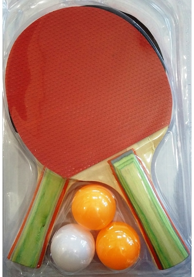 2'li Masa Tenis Raketi 3 Adet Pinpon Topu