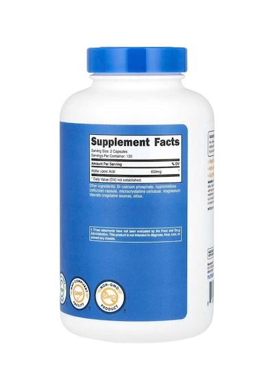 Nutricost Alpha Lipoic Acid 600 Mg 240 Kapsül