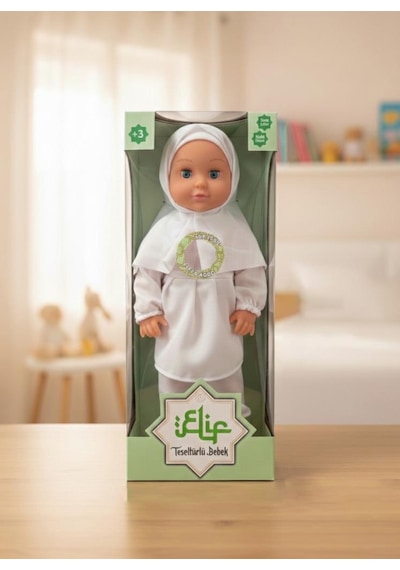 Elif Tesettürlü Bebek Pilli Sesli Dua Eden Ve İlahi Okuyan Eğitici Oyuncak Bebek 1