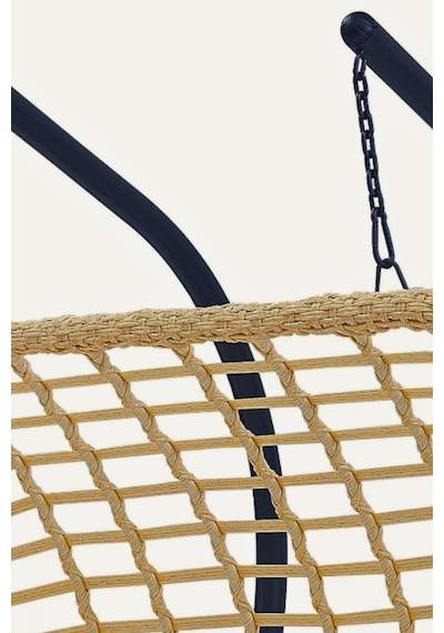 Pucci Home Vivense-balina Gardenya Monalin Çiftli Rattan Berjer Salincak. Krem