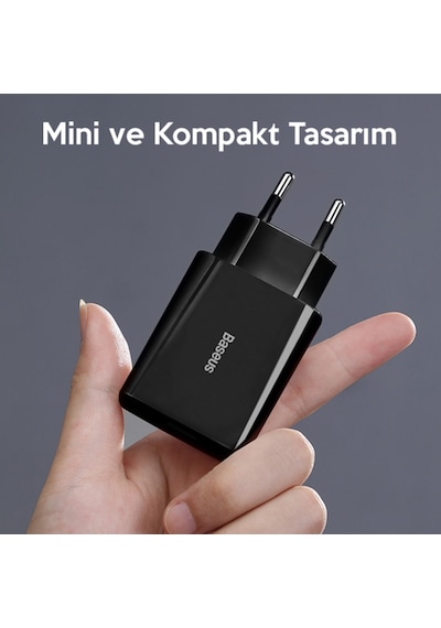 Baseus Speed Mini Quick Charger 20W Şarj Başlık Type-C Hızlı Şarj (496272265)