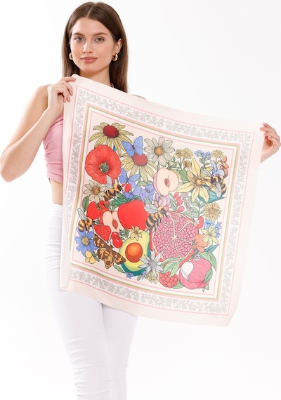 Tarzını Seç Çiçek Bahçesi Model Fular Bandana Şal Estascarf 70x70 Cm
