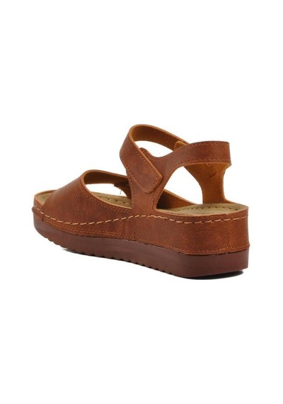 Aryan 07-109 Orto Pedik Kadın Günlük Sandalet Taba