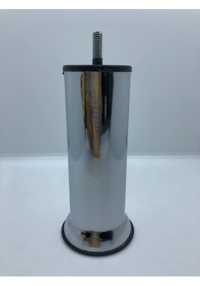 Metal, Krom 15 Cm İnce Diş M8 Vidalı Koltuk,baza,dolap Mobilya Ayağı 4 Adet Krom