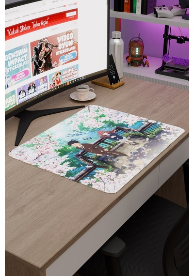 Koe No Katachi Kaymaz Dikişli Kauçuk Oyuncu Mousepad V2 - 48x40 Xl Gaming Mouse Pad Fare Altlığı