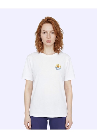 Kappa Logo Edessa Kadın Beyaz Regular Tişört