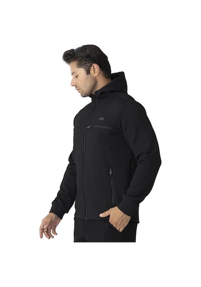 Crozwise Su İticili Kapşonlu Sweat Sweatshirt Erkek Siyah