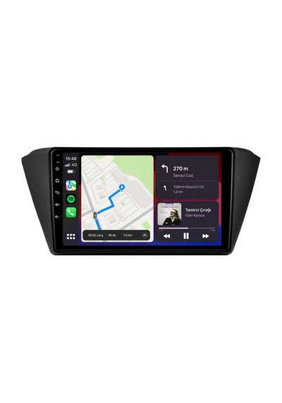 Skoda Fabia 2015-2021 Android Multimedya Carplay Android Auto Navigasyon 8gb Ram 128gb Pro 9"