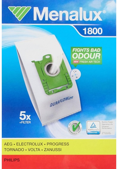 1800, 5 Staubbeutel, Duraflow Fresh Mit Anti-odour, Passend U.a. Für S-bag, Ultrasilencer, Classicsilence, Asp 71, Apf 61, Essensio, Ergoclassic, Us, Acs, Aeo, Ap