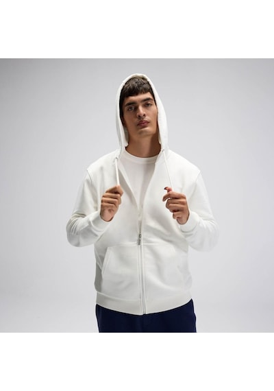 Ellesse Em581-of Fermuarlı Kapüşonlu Erkek Sweatshirt - Kırık Beyaz Kırık Beyaz