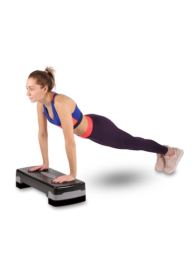 2 Kademeli Kaymaz Taban Step Tahtası + Denge Topu + Pilates Bandı