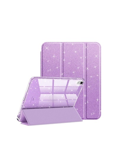 Apple iPad Uyumlu 11. A16 11inç/10. 10.9inç İle Uyumlu Kılıf Simli Cover Kalem Bölmeli Pc Case Simli-mor Sku: Zeusb0h5d9lmkq Arka Kapak