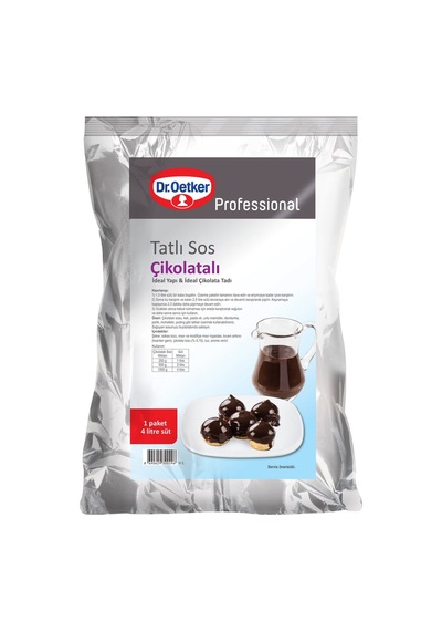 Dr. Oetker Çikolata Sos 1 Kg - Kolay Hazırlanan Lezzetli Tatlı Sosu 2'li Ekonomik Paket - 2 Ade Tarı