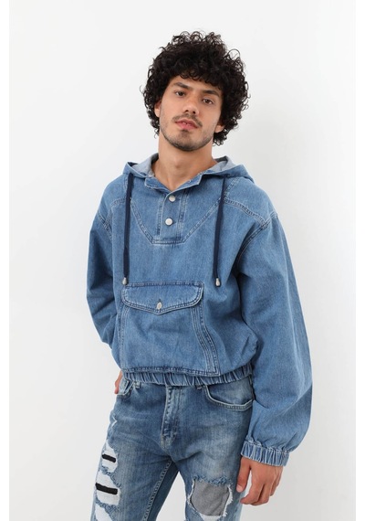 Keepout Erkek Jean Sweatshirt Mavi 001