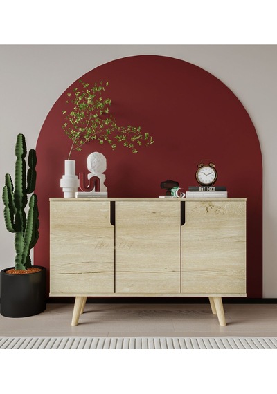 Verona 120 Cm Konsol, Kahve Köşesi, Tv Ünitesi, Çok Amaçlı Ahşap Ayaklı Konsol Safir Meşe Verona 120 Cm Konsol, Kahve Köşesi, Tv Ünitesi, Çok Amaçlı Ahşap Ayaklı Konsol Safir Meşe