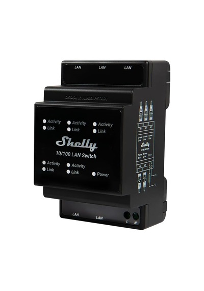 Shelly Lan Switch Dın Rayı İçin Ethernet Ağ Anahtarı 10/100 Mbps 5 Rj45 Bağlantı Noktası 110 V - 230 V Ek Adaptör Gerekmez Kolay Kurulum Tak Ve Çalıştır