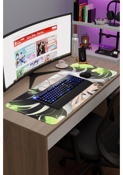 Re Zero Kaymaz Dikişli Kauçuk Oyuncu Mousepad V5 - 90x40 Xxl Gaming Mouse Pad Fare Altlığı