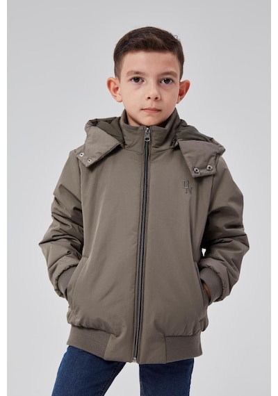 Benitto Kids Erkek Çocuk Kapüşonlu Mevsimlik Ceket 51313 Haki